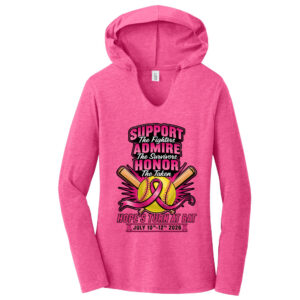Hope's Turn At Bat Ladies Hoodie Tee