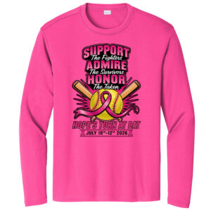 Hope's Turn At Bat Long-Sleeve Wicking T-Shirt
